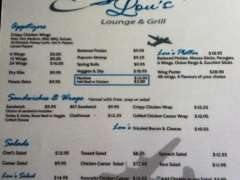 Sweet Lou's Lounge Grill menu