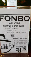 Fonbo menu