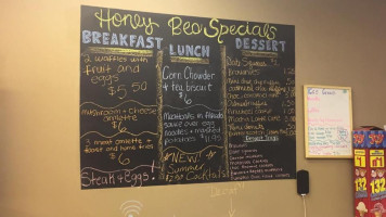 Honey Bea Cafe menu