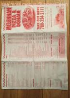 Mclennan Pizza And Donair menu