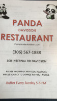 Panda Davidson Restaurant Ltd menu