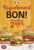 A&w Canada menu