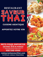 Saveur Thaï menu