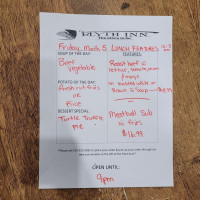 Blyth Inn menu