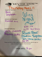 Blyth Inn menu