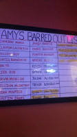 Amy's menu