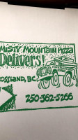 Misty Mountain Pizza menu