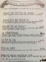 Le Relais Du Souvenir menu