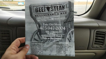 Beef Steak Restaurant Bar menu