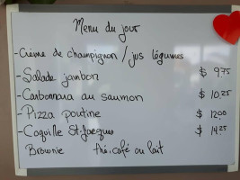 Pizzéria du Roy menu