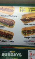 Subway menu