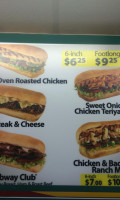 Subway menu