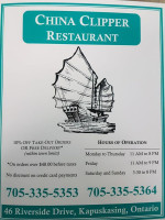 China Clipper Restaurant menu