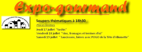 Expo Gourmand menu