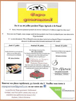 Expo Gourmand menu