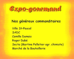Expo Gourmand menu