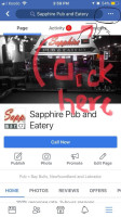 Sapphire Pub And Eatery menu