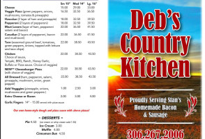 Deb's Country Kitchen menu