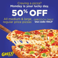 Greco Pizza, Montague menu