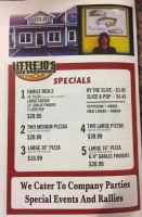 Little Jo's Pizza menu