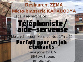 Brasserie Kapadokya menu