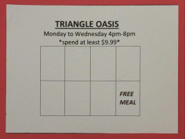 Triangle Oasis menu