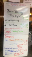 Mclennan Car/truck Stop menu