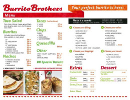 Burrito Brothers Penetang menu