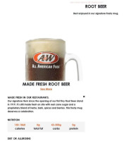 A&w Canada menu