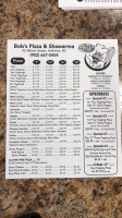 Bob's Pizza And Shawarma menu