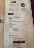 The Brazen Fork menu