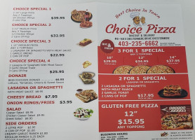 Canadian Deep Dish Pizza menu