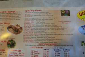 A-1 Pizza Coaldale menu