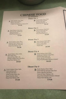 Red Lion menu