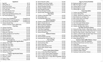 Homesteader Licensed Dining Room menu