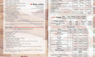 Cantine Chez-nous menu