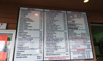 Shirley's Spud Wagon menu