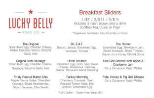 Lucky Belly menu