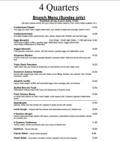 4 Quarters menu