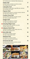 Red Fin Sushi Grill menu