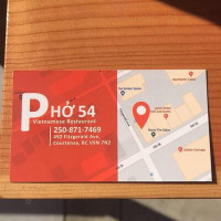 Pho 54 menu