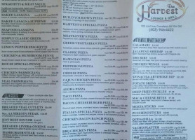 The Harvest Lounge Grill menu