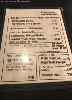 Smoking Pig menu