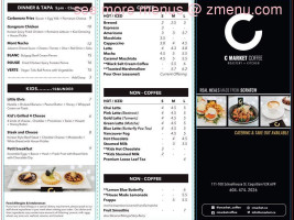 C Market Coffee menu