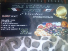 The Italian House PIzzeria menu