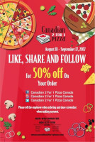 Canadian 2 For 1 Pizza menu