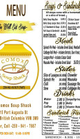 Comox Soup Shack menu