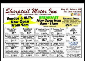 Sharptail Motor Inn menu