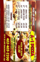 A-1 Pizza Coaldale menu