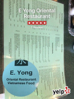 E Yong Oriental Restaurant menu